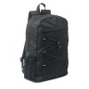 600D RPET polyester backpack in Black