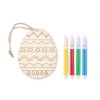 Wooden egg painting set in Brown