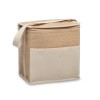 Jute and canvas cooler bag 3L in Brown