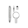 Key ring with twist action pen in Silver