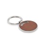 Round shape key ring in Brown