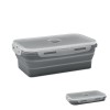 Collapsible silicone lunch box in Grey