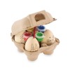 Wooden eggs painting set in Brown