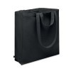 Recycled cotton shopping bag in Black