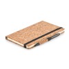 A5 cork notebook with pen in Black