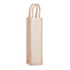 Jute wine bag for one bottle in beige