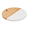 Marble/ bamboo serving board in Brown