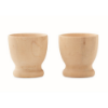 Set of 2 wooden egg cups in wood