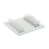Glass chess set board game in transparent