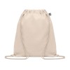 Organic cotton drawstring bag in beige