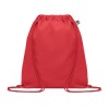 Organic cotton drawstring bag in Red