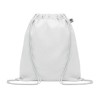 Organic cotton drawstring bag in White