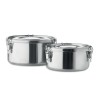 Set of 2 stainless steel boxes in Silver