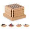 4-piece coaster game set in Brown