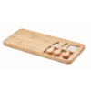 Bamboo Cheese board set in wood
