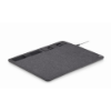 RPET mouse mat charger 10W in stone-grey