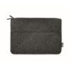 RPET felt zipped laptop bag in stone-grey