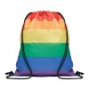 Rainbow RPET drawstring bag in multicolour