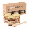 Set of 3 wildflower honey in wood