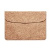 Cork laptop bag magnetic flap in Brown