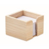 Memo cube dispenser in bamboo in wood
