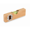 Spirit level and bottle opener in wood