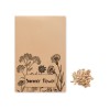 Flowers mix seeds in envelope in beige