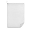 RPET golf towel with hook clip in White