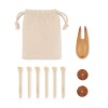 Golf accessories set in pouch in beige