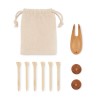 Golf accessories set in pouch in Brown