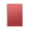 A5 RPET notebook recycled lined in Red