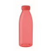 RPET bottle 500ml in transparent-red