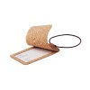 Cork luggage tag in Brown