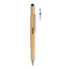Spirit level pen in bamboo in Brown