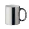 Ceramic mug metallic 300 ml in Silver
