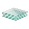 Recycled glass coaster set in White