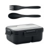 Lunch box with cutlery in PP in Black