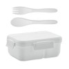 Lunch box with cutlery in PP in White