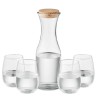 Set of recycled glass drink in White