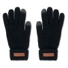 Rpet tactile gloves in Black