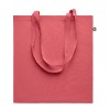 Recycled cotton shopping bag in Red