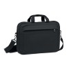 Laptop bag in washed canvas in Black
