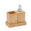 3 piece bath set in bamboo in Brown