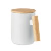 Porcelain mug with lid 380 ml in White