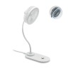 Desktop charger fan with light in White