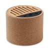 Round cork wireless speaker in Brown