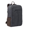 Laptop backpack in canvas in Black