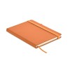 Recycled Leather A5 notebook in Orange