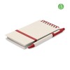 A6 milk carton notebook set in Red