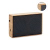 Solar bamboo wireless speaker in Brown